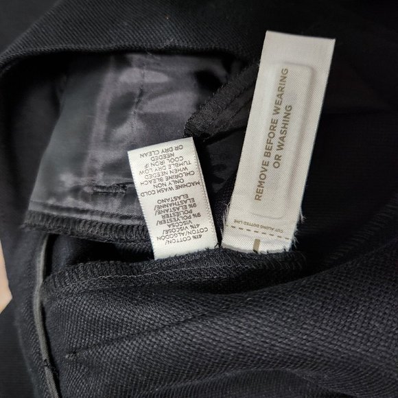 Loft Pants Womens 8 Black Wide Leg Crop Capri Knit Ponte Trouser Slacks Stretch - Picture 10 of 14